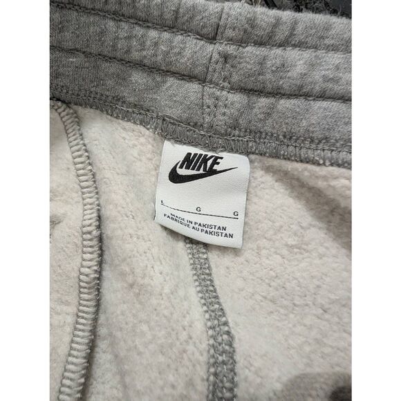 Nike Fleece Sweatpants size large gray joggers lounge reinforced knee basics - Picture 6 of 8